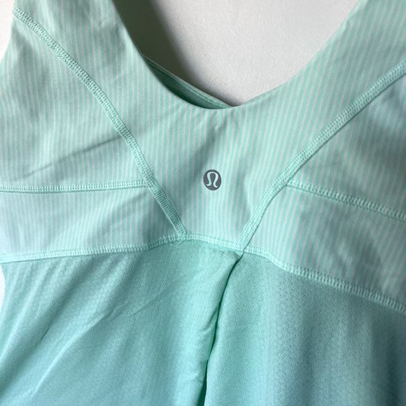 lululemon athletica Tops - Lululemon Elevate Tank - Sea Foam and Tonka Stripe - Size 8